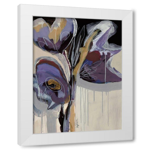 Floral Impressions II White Modern Wood Framed Art Print by Maritz, Angela