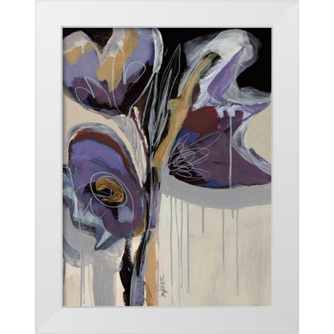 Floral Impressions II White Modern Wood Framed Art Print by Maritz, Angela
