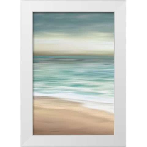 Ocean Calm II  White Modern Wood Framed Art Print by Venter, Tandi