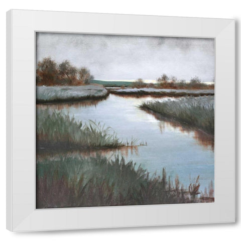 Grey Day White Modern Wood Framed Art Print by Peterson, Julie