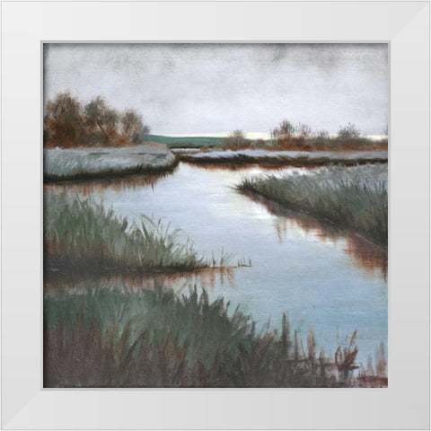 Grey Day White Modern Wood Framed Art Print by Peterson, Julie