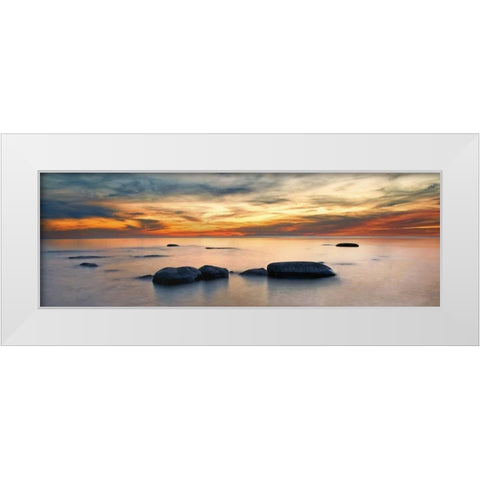 Bit of Heaven White Modern Wood Framed Art Print by Bellyk, Daniel J.