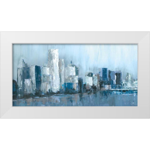 Citylines White Modern Wood Framed Art Print by Jones, Cy