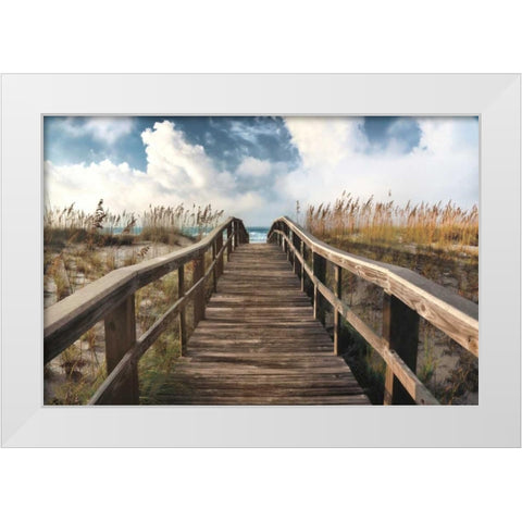 Path To Paradise White Modern Wood Framed Art Print by Cahill, Michael