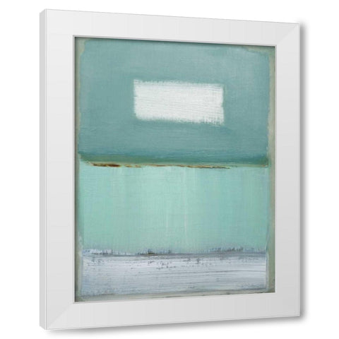 Azure Blue I White Modern Wood Framed Art Print by Gold, Caroline