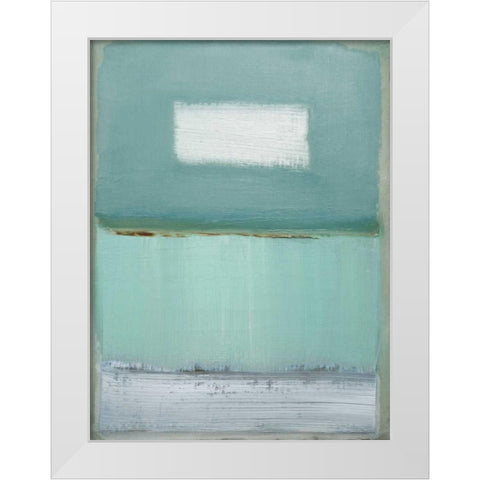 Azure Blue I White Modern Wood Framed Art Print by Gold, Caroline