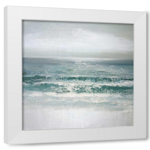 Waves White Modern Wood Framed Art Print by Gold, Caroline