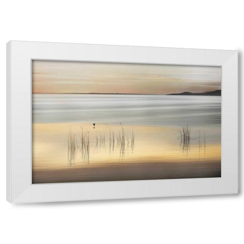 Golden White Modern Wood Framed Art Print by Pelkey, Marvin