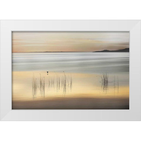 Golden White Modern Wood Framed Art Print by Pelkey, Marvin