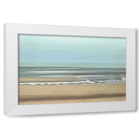 Seaside White Modern Wood Framed Art Print by Venter, Tandi