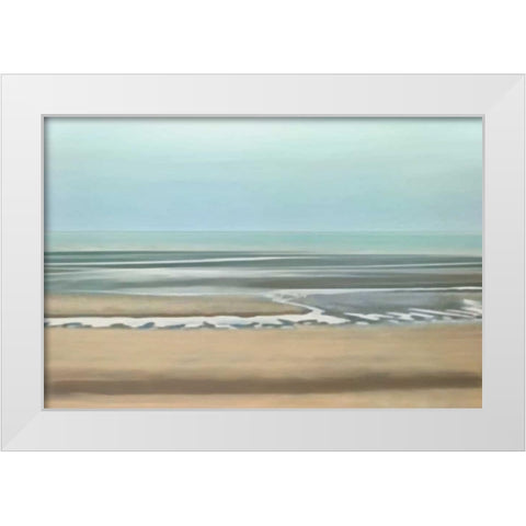 Seaside White Modern Wood Framed Art Print by Venter, Tandi