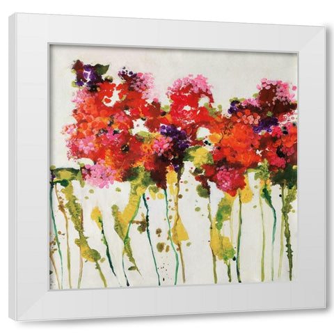 Dandy Flowers I White Modern Wood Framed Art Print by Barnes, Natasha