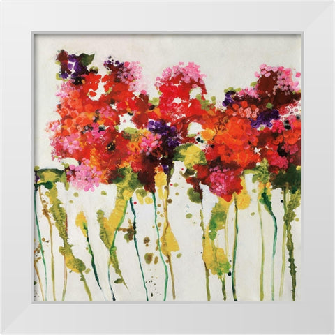 Dandy Flowers I White Modern Wood Framed Art Print by Barnes, Natasha