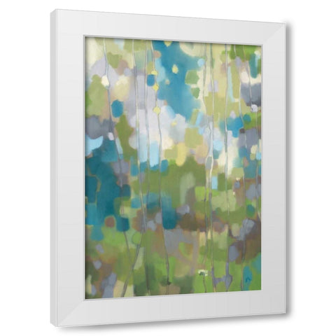 Wistful White Modern Wood Framed Art Print by Weber, Jennifer