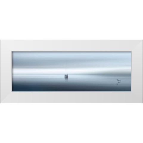 West Coast Sailing White Modern Wood Framed Art Print by Pelkey, Marvin