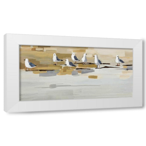 Late Afternoon Gathering Â  White Modern Wood Framed Art Print by Maritz, Angela