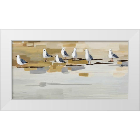 Late Afternoon Gathering Â  White Modern Wood Framed Art Print by Maritz, Angela