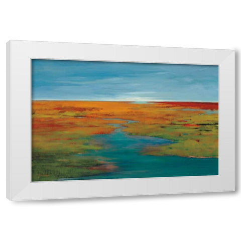 Going the Distance White Modern Wood Framed Art Print by Jackson, Victoria