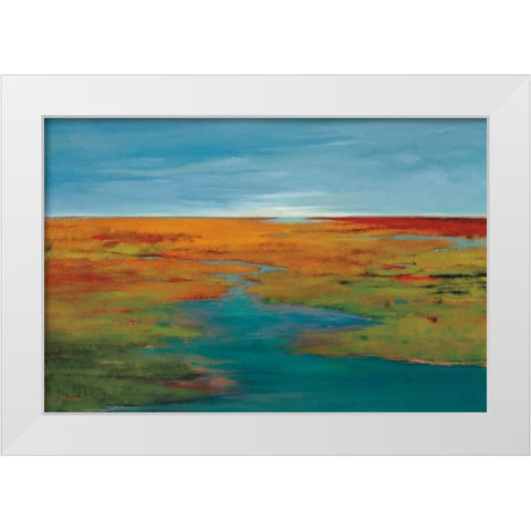 Going the Distance White Modern Wood Framed Art Print by Jackson, Victoria