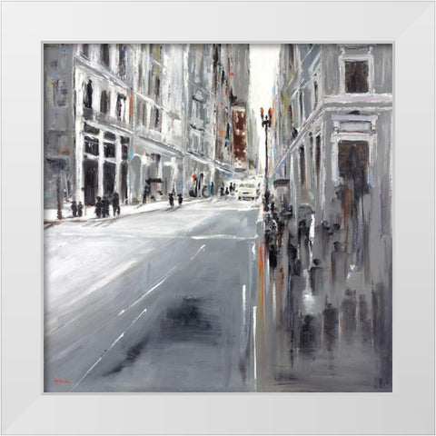 Paris White Modern Wood Framed Art Print by Kadmiri, Aziz