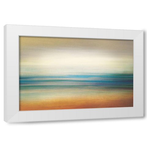 La Playa White Modern Wood Framed Art Print by Venter, Tandi