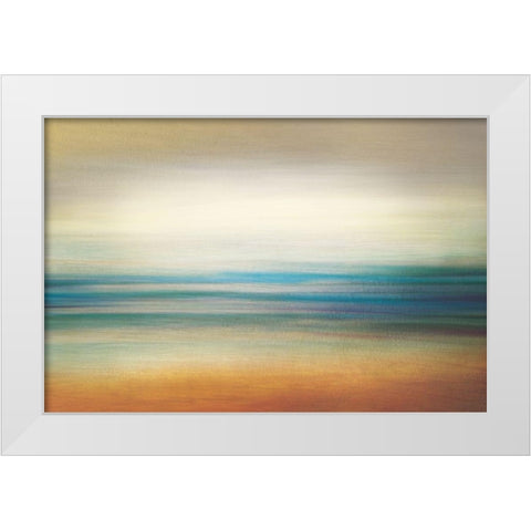 La Playa White Modern Wood Framed Art Print by Venter, Tandi