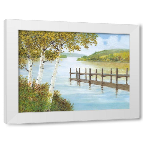 Rural Route II White Modern Wood Framed Art Print by Fisk, Arnie