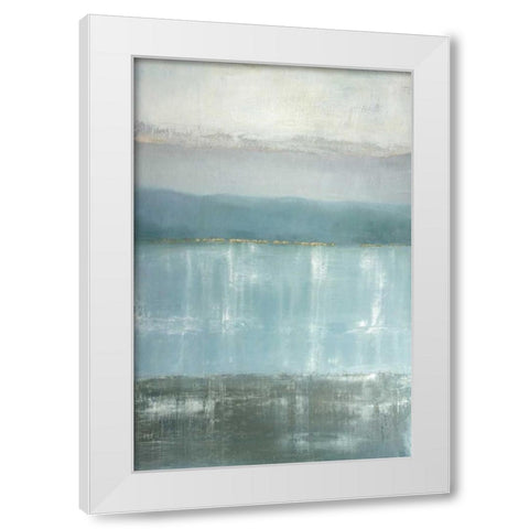 Twilight Blues White Modern Wood Framed Art Print by Gold, Caroline