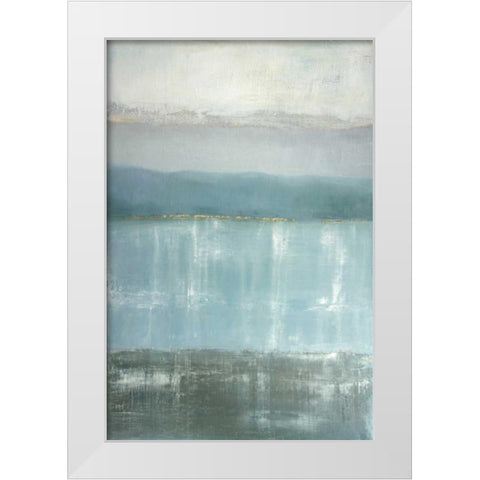 Twilight Blues White Modern Wood Framed Art Print by Gold, Caroline