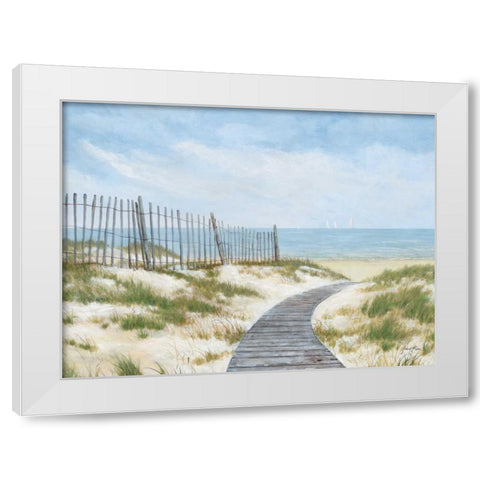 Breezing Up White Modern Wood Framed Art Print by Fisk, Arnie