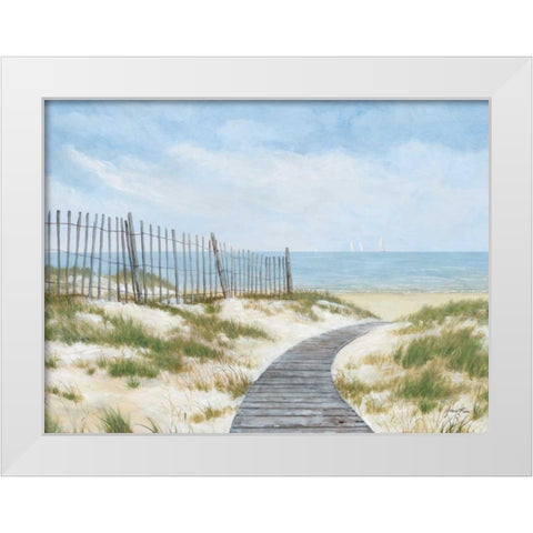 Breezing Up White Modern Wood Framed Art Print by Fisk, Arnie