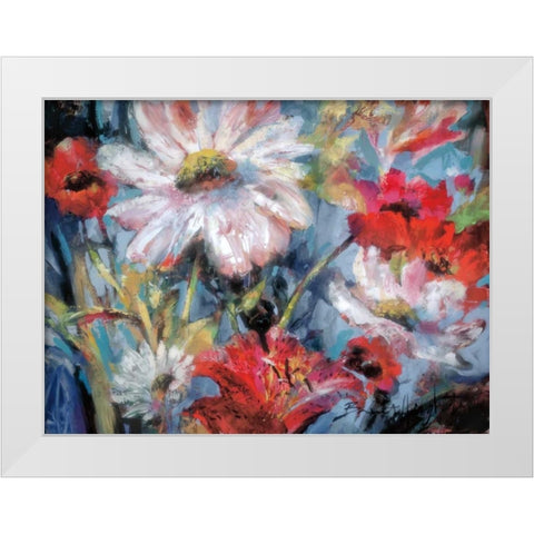 Tangled Garden I White Modern Wood Framed Art Print by Heighton, Brent