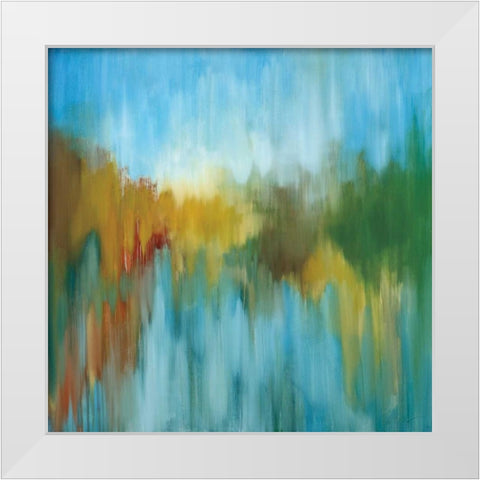 Shades of Summer White Modern Wood Framed Art Print by Ellens, Jacqueline
