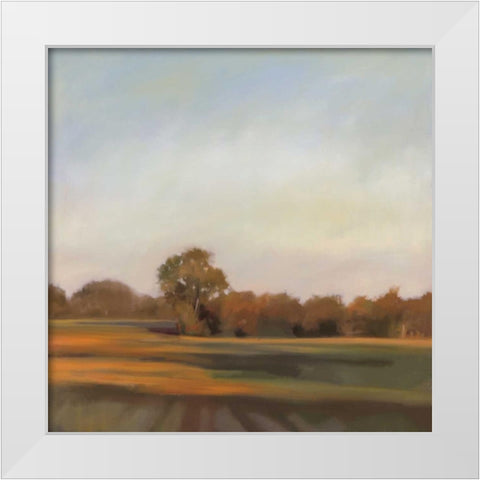 Harvest Fields White Modern Wood Framed Art Print by Lightell, Megan