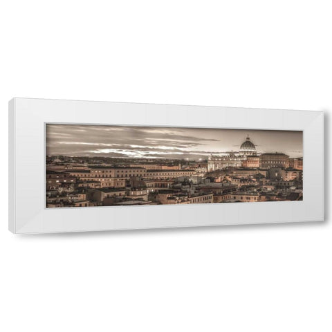 Bella Roma White Modern Wood Framed Art Print by Frank, Assaf