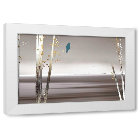 Time Passes White Modern Wood Framed Art Print by Pelkey, Marvin