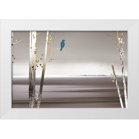 Time Passes White Modern Wood Framed Art Print by Pelkey, Marvin