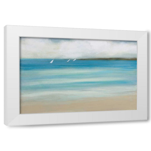 Catching the Breeze White Modern Wood Framed Art Print by Vindedzis, Rita
