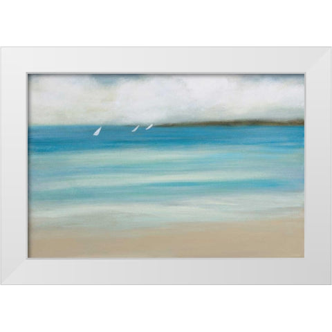 Catching the Breeze White Modern Wood Framed Art Print by Vindedzis, Rita