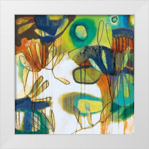 Tropical Burst I White Modern Wood Framed Art Print by Weber, Jennifer