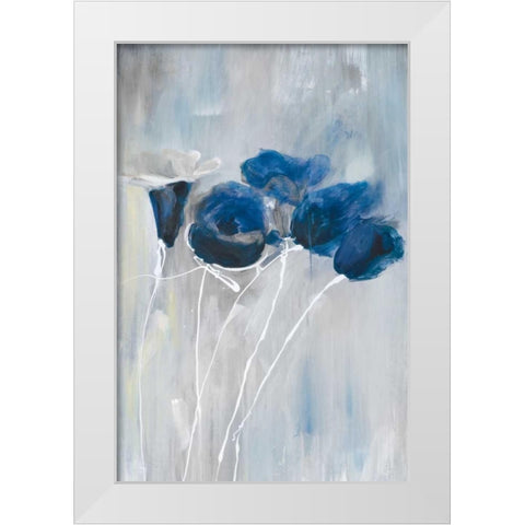 Floral Chic White Modern Wood Framed Art Print by Parker, Karen Lorena