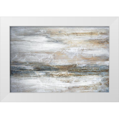 Mirage I White Modern Wood Framed Art Print by Fontaine, Stephane