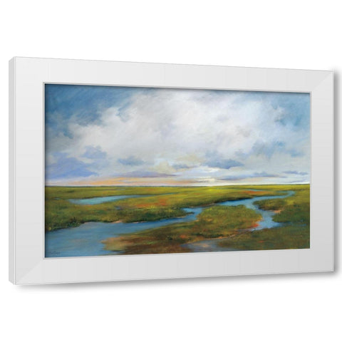 Brilliant Days End White Modern Wood Framed Art Print by Jackson, Victoria