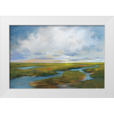 Brilliant Days End White Modern Wood Framed Art Print by Jackson, Victoria