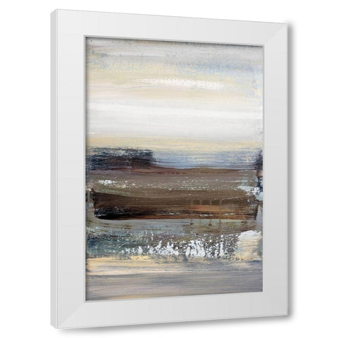 Hint Of Blue White Modern Wood Framed Art Print by Snow, Aerial