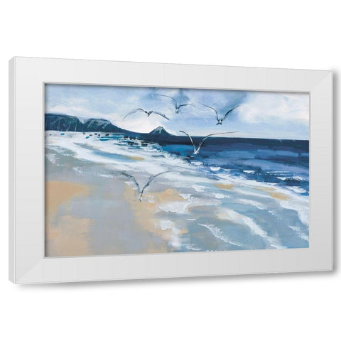 Pacific Breezes White Modern Wood Framed Art Print by Fitzsimmons, A.
