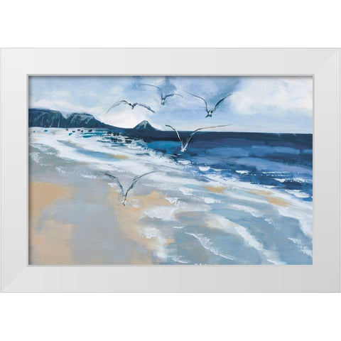 Pacific Breezes White Modern Wood Framed Art Print by Fitzsimmons, A.