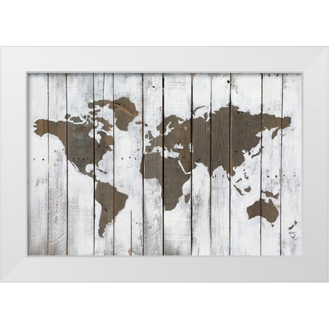 Weathered World White Modern Wood Framed Art Print by Bassin, Charlotte