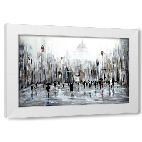 Grande Ville White Modern Wood Framed Art Print by Aziz, Kadmiri