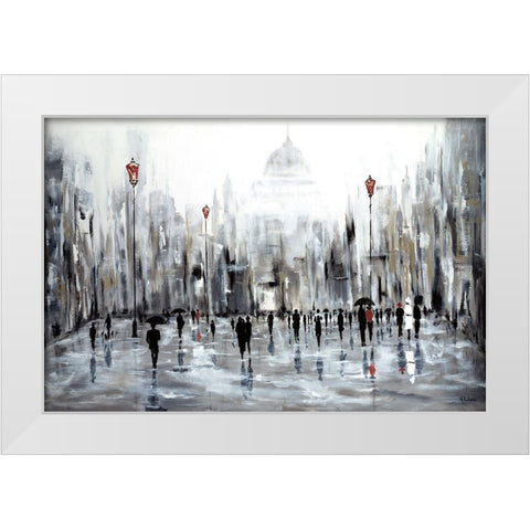 Grande Ville White Modern Wood Framed Art Print by Aziz, Kadmiri